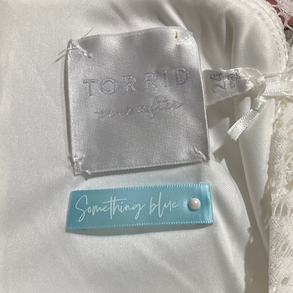 NWT Torrid Ivory Strech Lace Wedding Dress Size 24 - Picture 5 of 14